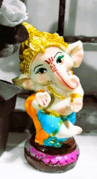 Mini Lord Ganesha Idol for Study Desk – Motivation & Blessings Combo